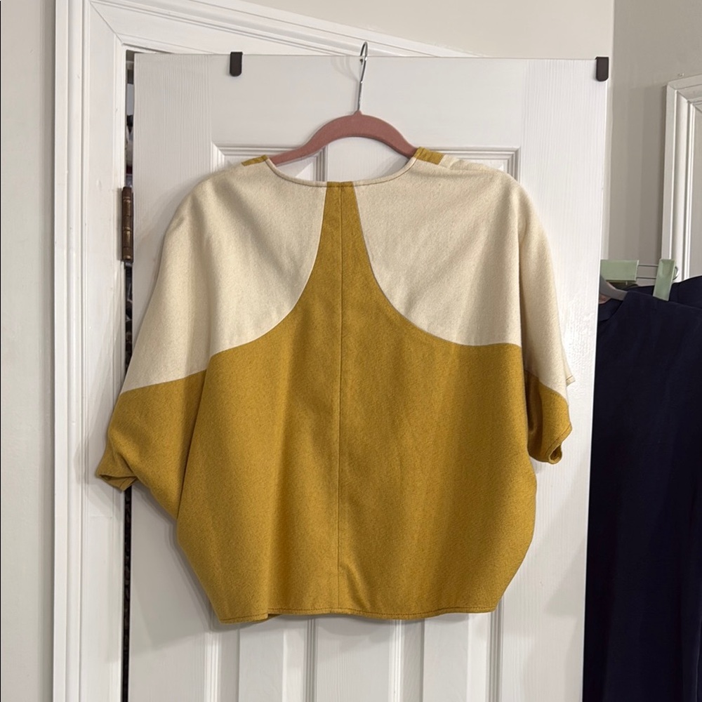 Yellow and Cream Women's Jacket - Picture 3 of 3